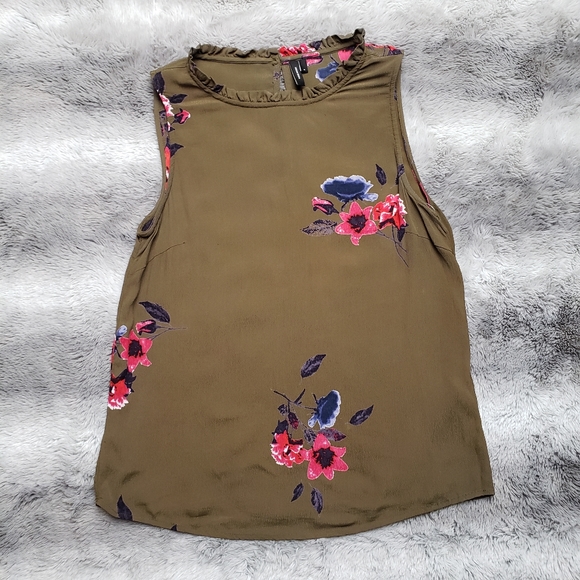 🖤 2/30$ 🖤 Khaki camisole flowers - Picture 1 of 3